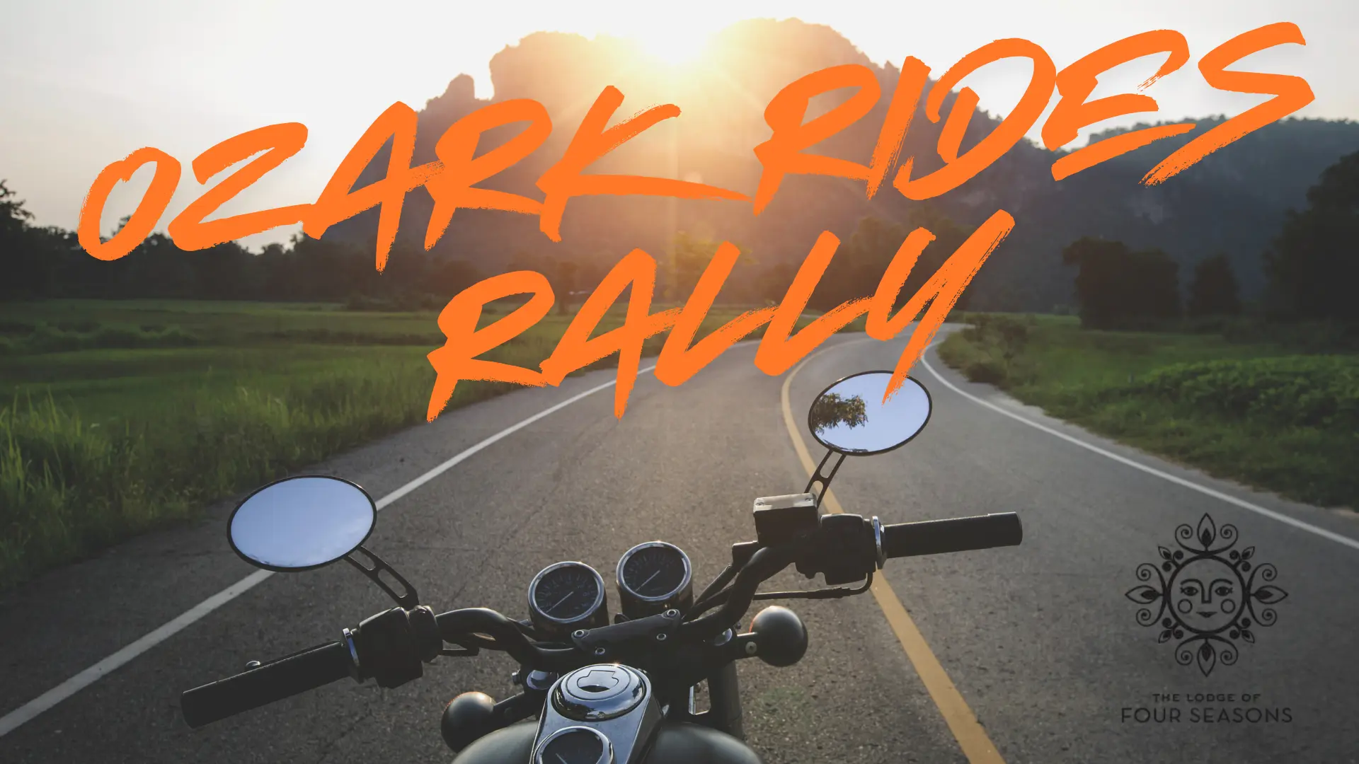 Ozark Rides Rally. Stay at The Lodge of Four Seasons. A motorcycle, road and scenery.